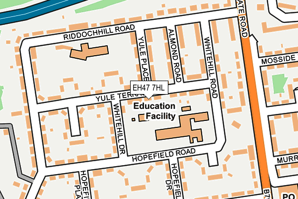 EH47 7HL map - OS OpenMap – Local (Ordnance Survey) EH47 7HL map - OS OpenMap – Local (Ordnance Survey)