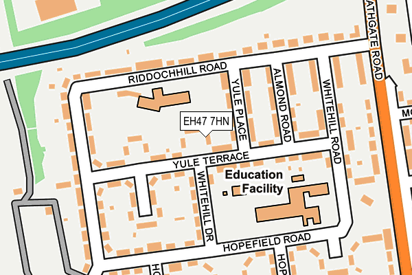EH47 7HN map - OS OpenMap – Local (Ordnance Survey) EH47 7HN map - OS OpenMap – Local (Ordnance Survey)