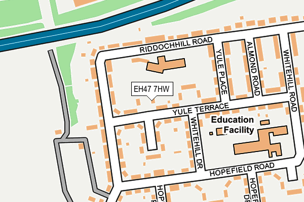 EH47 7HW map - OS OpenMap – Local (Ordnance Survey) EH47 7HW map - OS OpenMap – Local (Ordnance Survey)