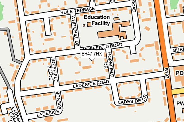 EH47 7HX map - OS OpenMap – Local (Ordnance Survey) EH47 7HX map - OS OpenMap – Local (Ordnance Survey)