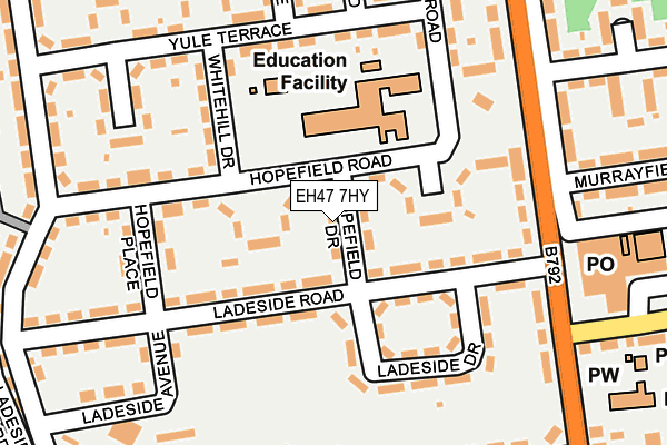EH47 7HY map - OS OpenMap – Local (Ordnance Survey) EH47 7HY map - OS OpenMap – Local (Ordnance Survey)