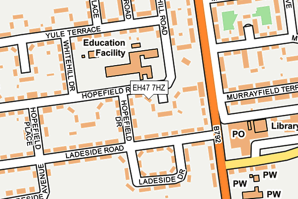 EH47 7HZ map - OS OpenMap – Local (Ordnance Survey) EH47 7HZ map - OS OpenMap – Local (Ordnance Survey)