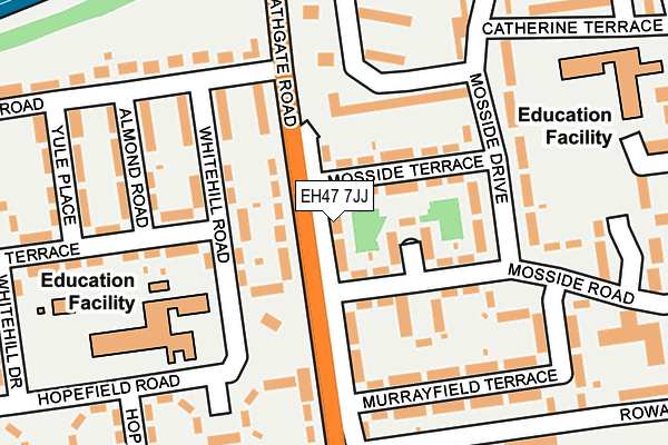 EH47 7JJ map - OS OpenMap – Local (Ordnance Survey) EH47 7JJ map - OS OpenMap – Local (Ordnance Survey)