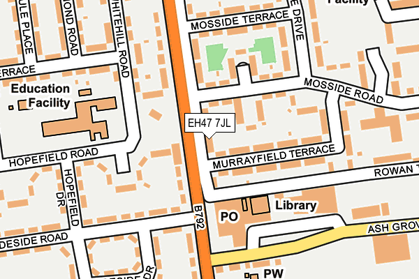 EH47 7JL map - OS OpenMap – Local (Ordnance Survey) EH47 7JL map - OS OpenMap – Local (Ordnance Survey)