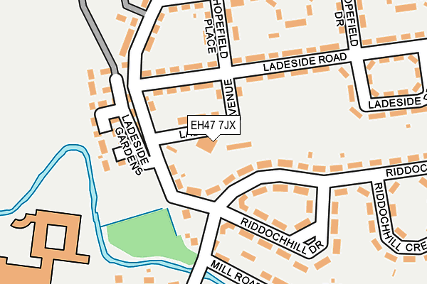 EH47 7JX map - OS OpenMap – Local (Ordnance Survey) EH47 7JX map - OS OpenMap – Local (Ordnance Survey)