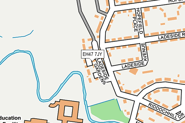 EH47 7JY map - OS OpenMap – Local (Ordnance Survey) EH47 7JY map - OS OpenMap – Local (Ordnance Survey)
