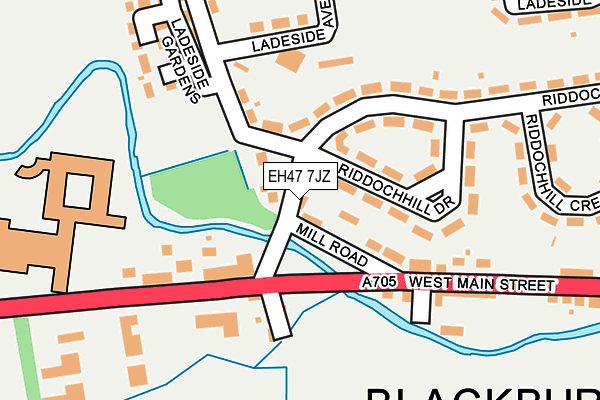 EH47 7JZ map - OS OpenMap – Local (Ordnance Survey) EH47 7JZ map - OS OpenMap – Local (Ordnance Survey)