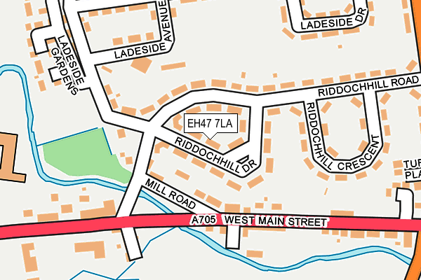 EH47 7LA map - OS OpenMap – Local (Ordnance Survey) EH47 7LA map - OS OpenMap – Local (Ordnance Survey)