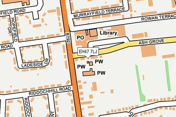EH47 7LJ map - OS OpenMap – Local (Ordnance Survey) EH47 7LJ map - OS OpenMap – Local (Ordnance Survey)