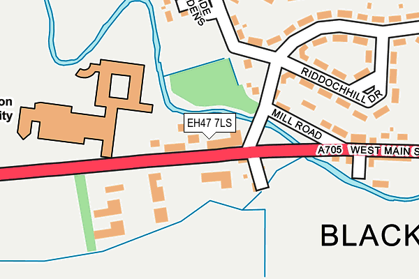 EH47 7LS map - OS OpenMap – Local (Ordnance Survey) EH47 7LS map - OS OpenMap – Local (Ordnance Survey)