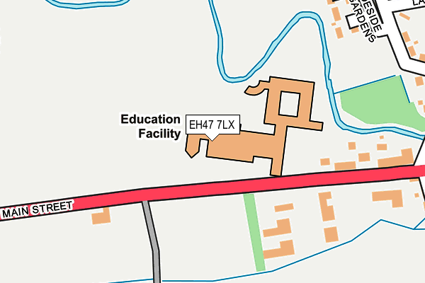 EH47 7LX map - OS OpenMap – Local (Ordnance Survey) EH47 7LX map - OS OpenMap – Local (Ordnance Survey)