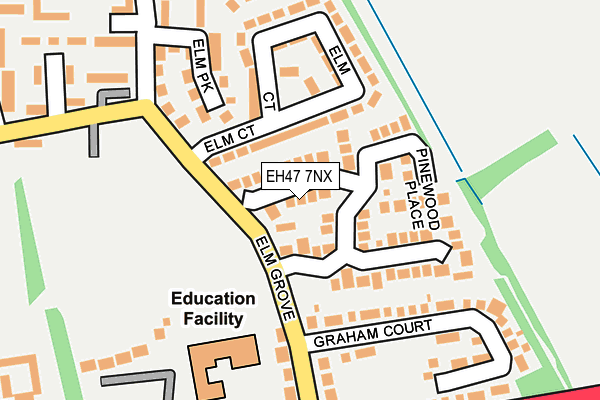 EH47 7NX map - OS OpenMap – Local (Ordnance Survey) EH47 7NX map - OS OpenMap – Local (Ordnance Survey)