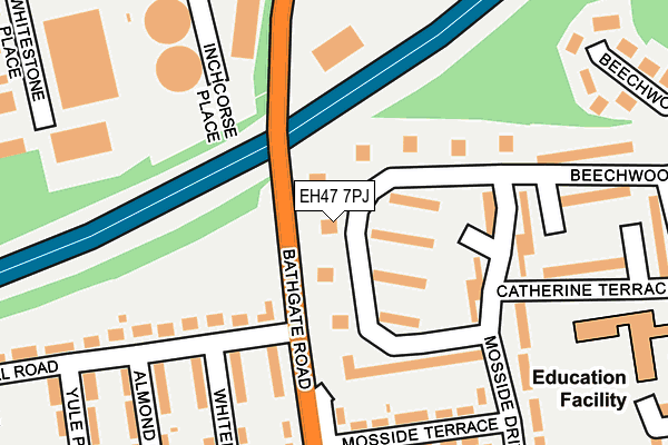 EH47 7PJ map - OS OpenMap – Local (Ordnance Survey) EH47 7PJ map - OS OpenMap – Local (Ordnance Survey)
