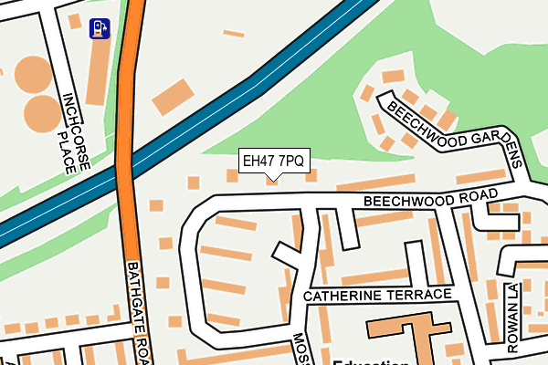 EH47 7PQ map - OS OpenMap – Local (Ordnance Survey) EH47 7PQ map - OS OpenMap – Local (Ordnance Survey)