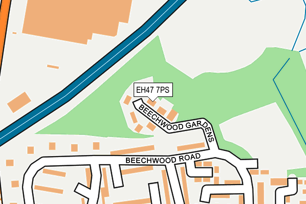 EH47 7PS map - OS OpenMap – Local (Ordnance Survey) EH47 7PS map - OS OpenMap – Local (Ordnance Survey)