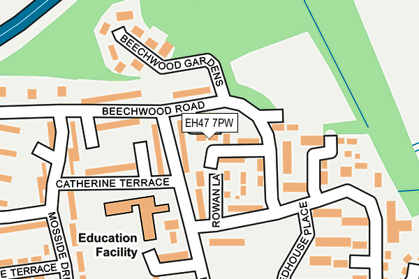 EH47 7PW map - OS OpenMap – Local (Ordnance Survey) EH47 7PW map - OS OpenMap – Local (Ordnance Survey)