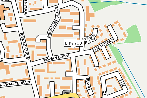 EH47 7QD map - OS OpenMap – Local (Ordnance Survey) EH47 7QD map - OS OpenMap – Local (Ordnance Survey)