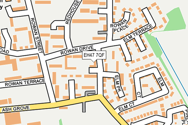 EH47 7QF map - OS OpenMap – Local (Ordnance Survey) EH47 7QF map - OS OpenMap – Local (Ordnance Survey)