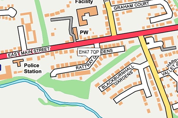 EH47 7QP map - OS OpenMap – Local (Ordnance Survey) EH47 7QP map - OS OpenMap – Local (Ordnance Survey)