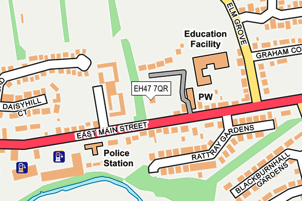 EH47 7QR map - OS OpenMap – Local (Ordnance Survey) EH47 7QR map - OS OpenMap – Local (Ordnance Survey)