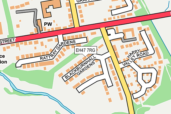 EH47 7RG map - OS OpenMap – Local (Ordnance Survey) EH47 7RG map - OS OpenMap – Local (Ordnance Survey)