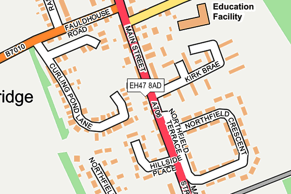 EH47 8AD map - OS OpenMap – Local (Ordnance Survey) EH47 8AD map - OS OpenMap – Local (Ordnance Survey)