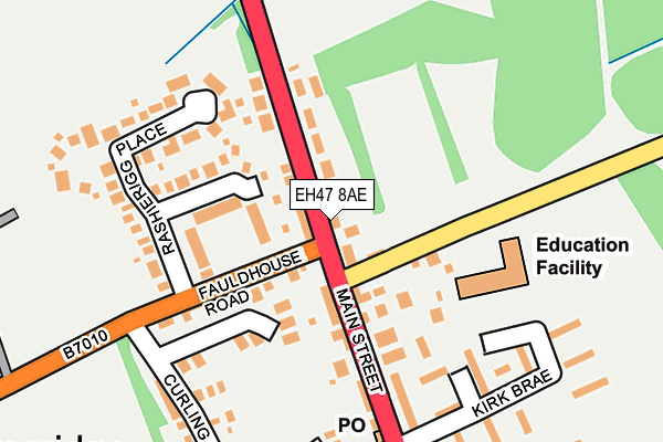 EH47 8AE map - OS OpenMap – Local (Ordnance Survey) EH47 8AE map - OS OpenMap – Local (Ordnance Survey)