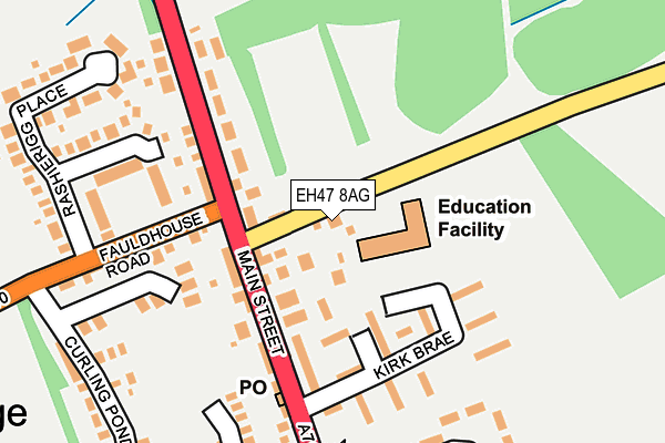 EH47 8AG map - OS OpenMap – Local (Ordnance Survey) EH47 8AG map - OS OpenMap – Local (Ordnance Survey)
