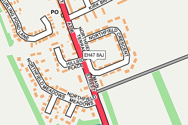 EH47 8AJ map - OS OpenMap – Local (Ordnance Survey) EH47 8AJ map - OS OpenMap – Local (Ordnance Survey)