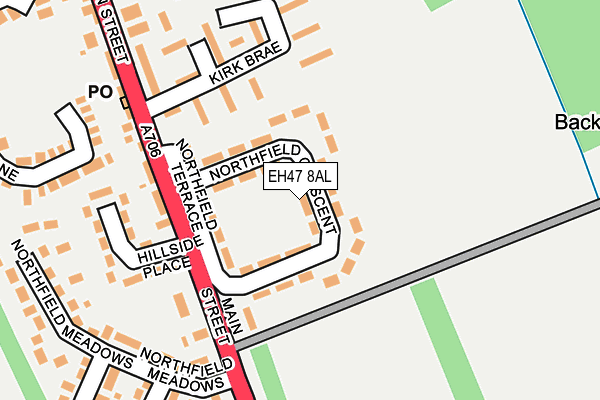 EH47 8AL map - OS OpenMap – Local (Ordnance Survey) EH47 8AL map - OS OpenMap – Local (Ordnance Survey)