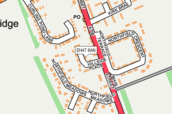 EH47 8AN map - OS OpenMap – Local (Ordnance Survey) EH47 8AN map - OS OpenMap – Local (Ordnance Survey)
