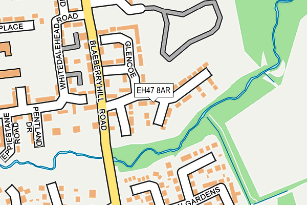 EH47 8AR map - OS OpenMap – Local (Ordnance Survey) EH47 8AR map - OS OpenMap – Local (Ordnance Survey)