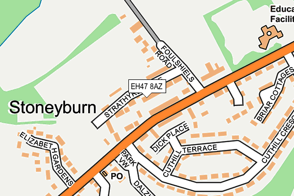 EH47 8AZ map - OS OpenMap – Local (Ordnance Survey) EH47 8AZ map - OS OpenMap – Local (Ordnance Survey)