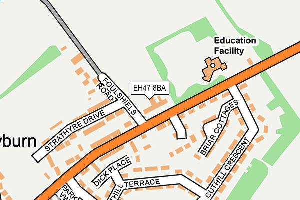 EH47 8BA map - OS OpenMap – Local (Ordnance Survey) EH47 8BA map - OS OpenMap – Local (Ordnance Survey)