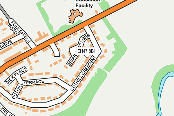 EH47 8BH map - OS OpenMap – Local (Ordnance Survey) EH47 8BH map - OS OpenMap – Local (Ordnance Survey)