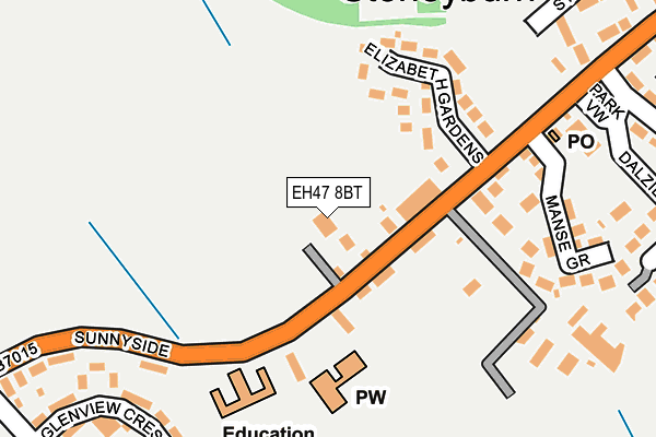 EH47 8BT map - OS OpenMap – Local (Ordnance Survey) EH47 8BT map - OS OpenMap – Local (Ordnance Survey)