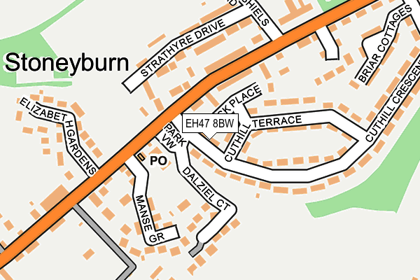 EH47 8BW map - OS OpenMap – Local (Ordnance Survey)