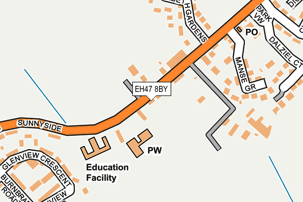 EH47 8BY map - OS OpenMap – Local (Ordnance Survey) EH47 8BY map - OS OpenMap – Local (Ordnance Survey)