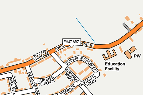EH47 8BZ map - OS OpenMap – Local (Ordnance Survey) EH47 8BZ map - OS OpenMap – Local (Ordnance Survey)