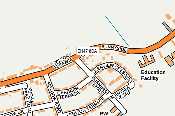 EH47 8DA map - OS OpenMap – Local (Ordnance Survey) EH47 8DA map - OS OpenMap – Local (Ordnance Survey)