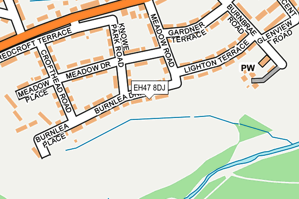 EH47 8DJ map - OS OpenMap – Local (Ordnance Survey) EH47 8DJ map - OS OpenMap – Local (Ordnance Survey)