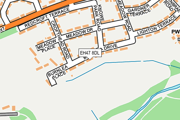 EH47 8DL map - OS OpenMap – Local (Ordnance Survey) EH47 8DL map - OS OpenMap – Local (Ordnance Survey)