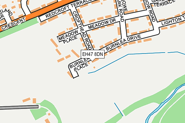EH47 8DN map - OS OpenMap – Local (Ordnance Survey) EH47 8DN map - OS OpenMap – Local (Ordnance Survey)