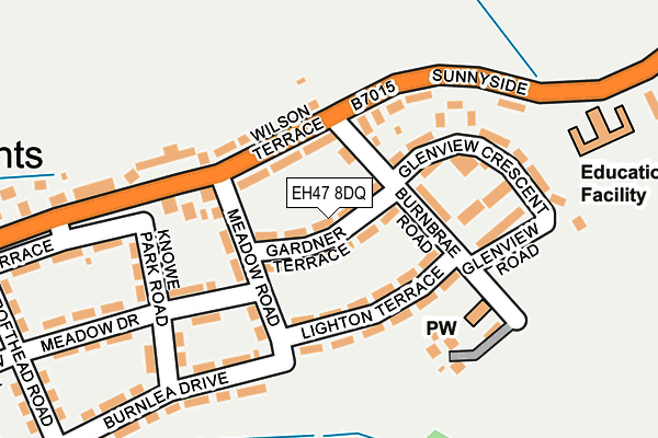 EH47 8DQ map - OS OpenMap – Local (Ordnance Survey) EH47 8DQ map - OS OpenMap – Local (Ordnance Survey)