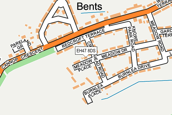 EH47 8DS map - OS OpenMap – Local (Ordnance Survey) EH47 8DS map - OS OpenMap – Local (Ordnance Survey)