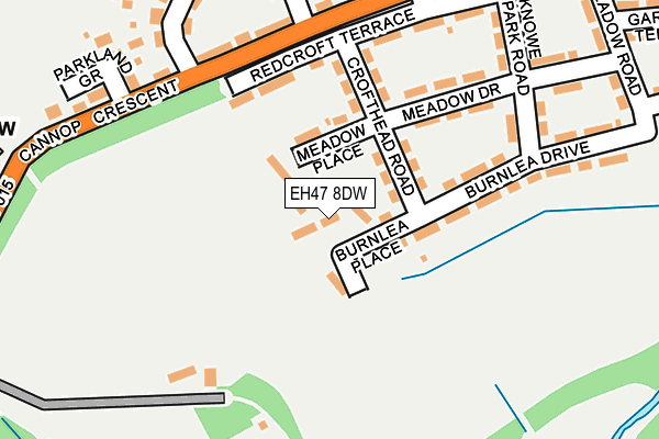 EH47 8DW map - OS OpenMap – Local (Ordnance Survey) EH47 8DW map - OS OpenMap – Local (Ordnance Survey)