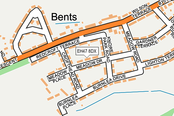 EH47 8DX map - OS OpenMap – Local (Ordnance Survey) EH47 8DX map - OS OpenMap – Local (Ordnance Survey)