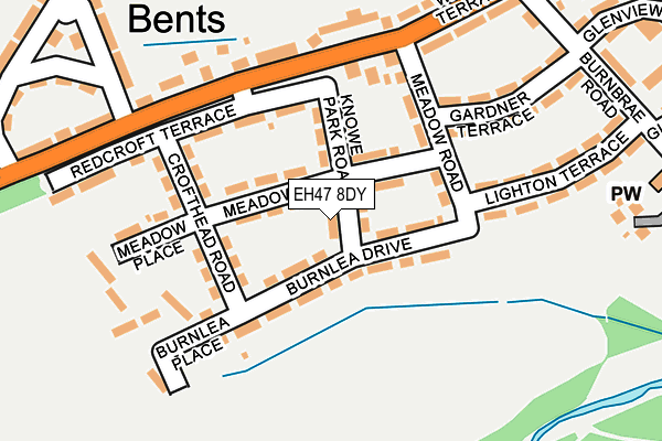 EH47 8DY map - OS OpenMap – Local (Ordnance Survey) EH47 8DY map - OS OpenMap – Local (Ordnance Survey)