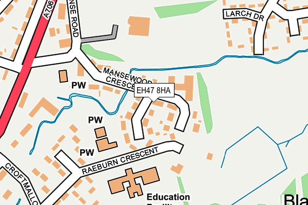 EH47 8HA map - OS OpenMap – Local (Ordnance Survey) EH47 8HA map - OS OpenMap – Local (Ordnance Survey)