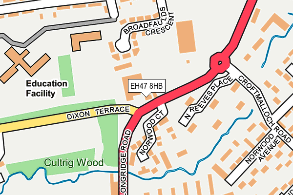 EH47 8HB map - OS OpenMap – Local (Ordnance Survey) EH47 8HB map - OS OpenMap – Local (Ordnance Survey)